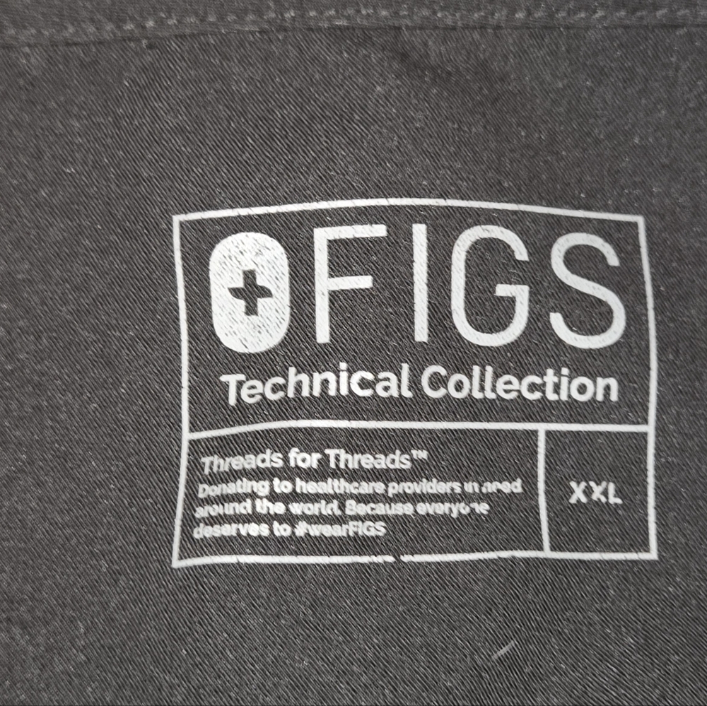 Figs Three Pocket Black Technical Collection Scru… - image 2